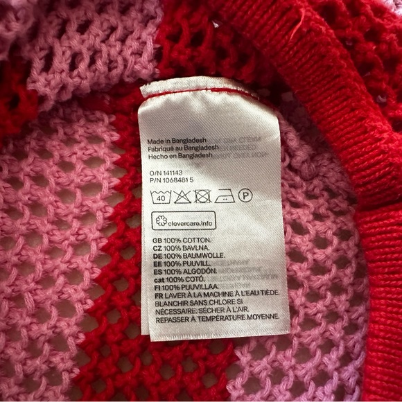 H&M Red and Pink Crochet Top - Picture 4 of 7